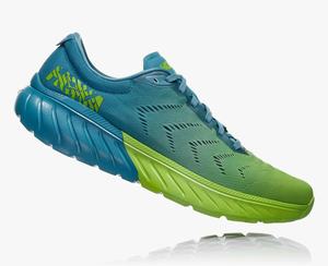 Hoka One One Men's Mach 2 Road Running Shoes Blue/Green Best Price [HWLPQ-5680]